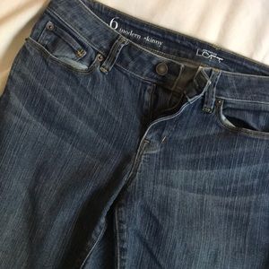 Ann Taylor Loft Modern Skinny Medium Wash Jeans.